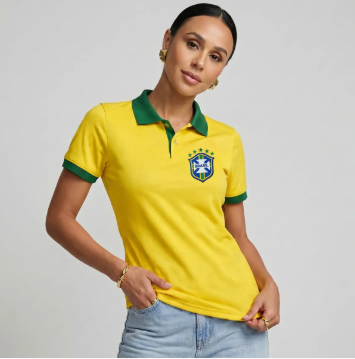 Camisa Copa Feminina Copa Do Brasil Camisa Dryfit Amarela